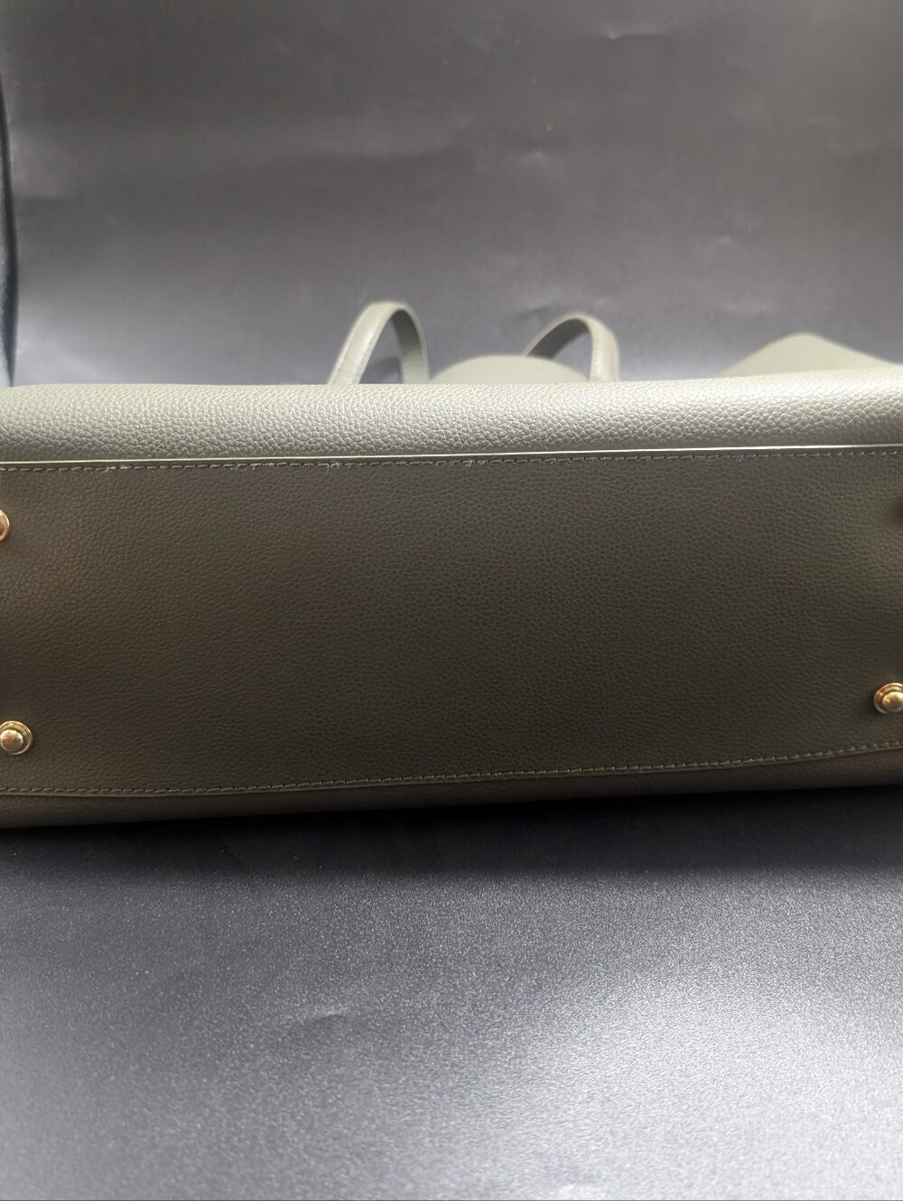 Quince Italian Leather Triple Compartment Shopper Tote Olive Green - Picture 5 of 9